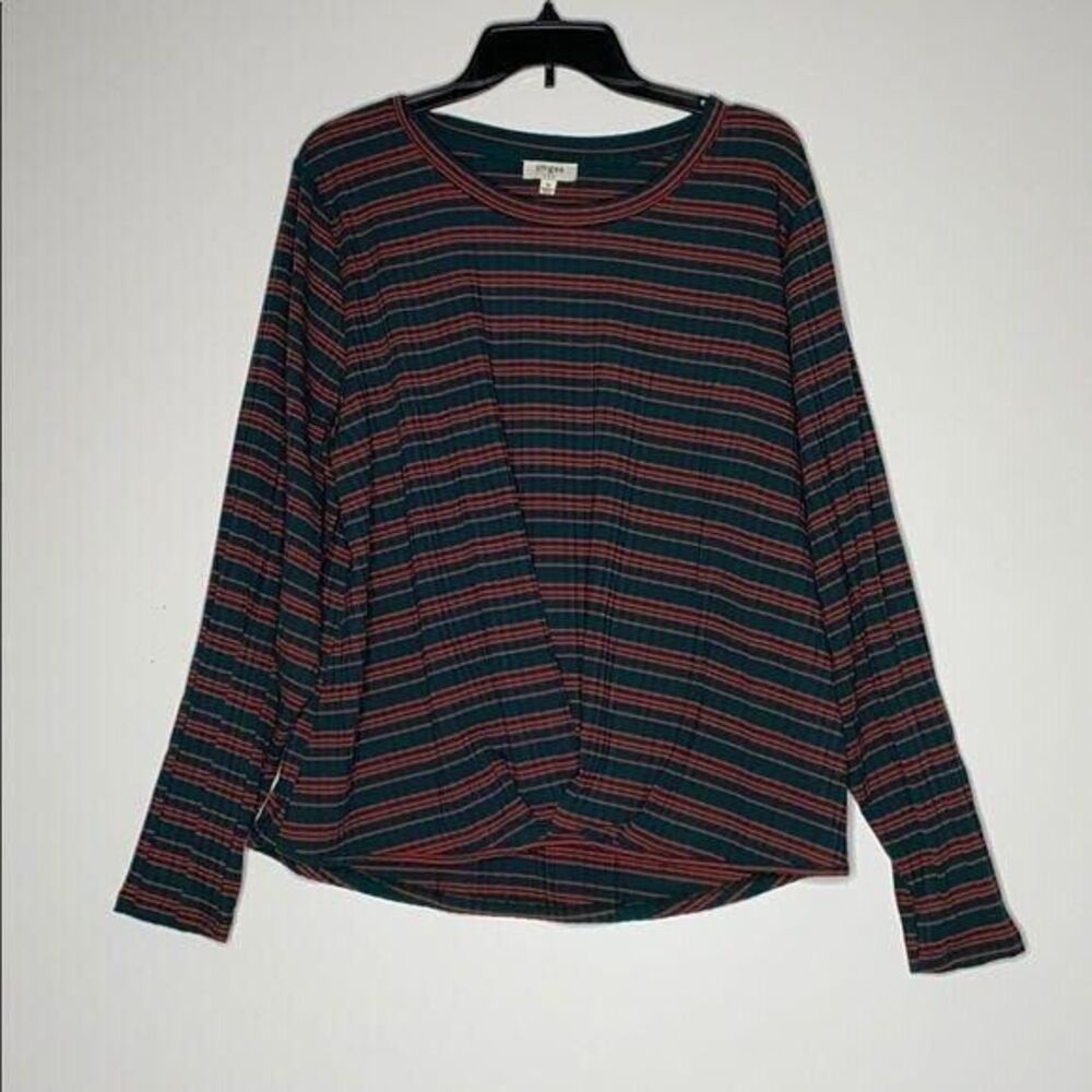 Umgee Long Sleeve Shirt Striped size Medium